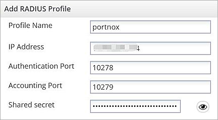 Add RADIUS Profile page in Wi-Fi Cloud Manage